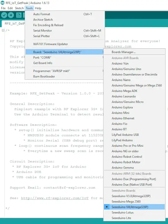ArduinoIDE Seeeduino