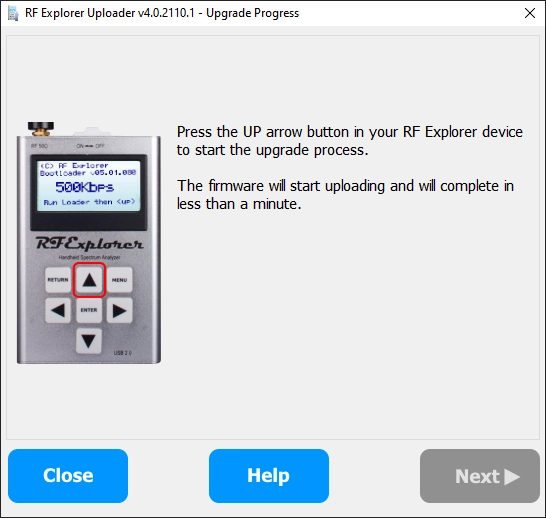 Uploader upgrade progress for Standard models