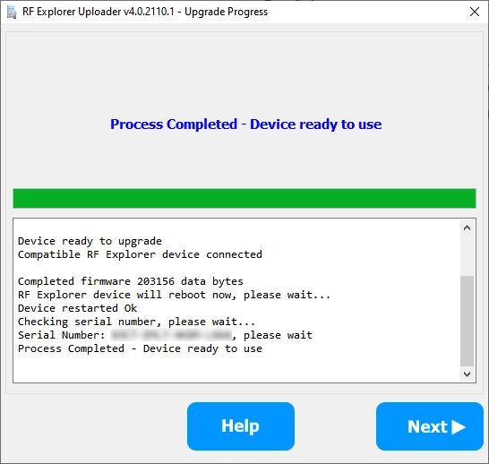 uploader upgrade progress success
